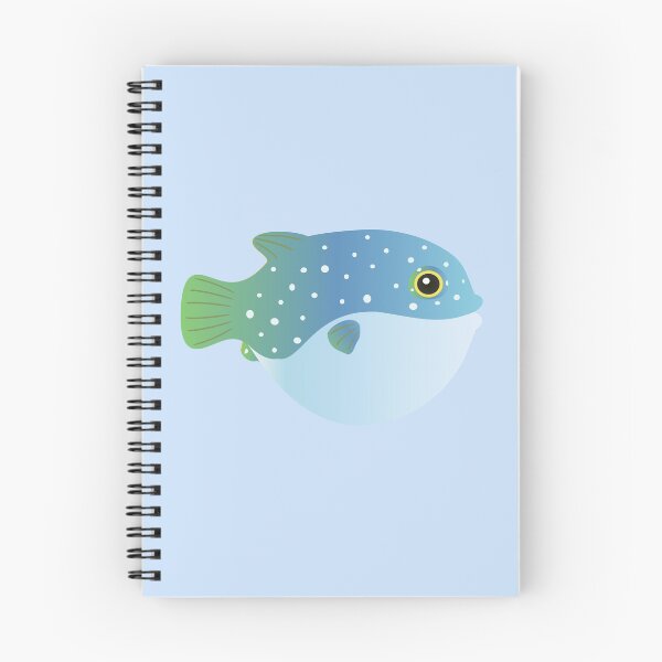 Item preview, puffer fish blow fish blue green cute pufferfish designed and sold by MiraNomegusta.