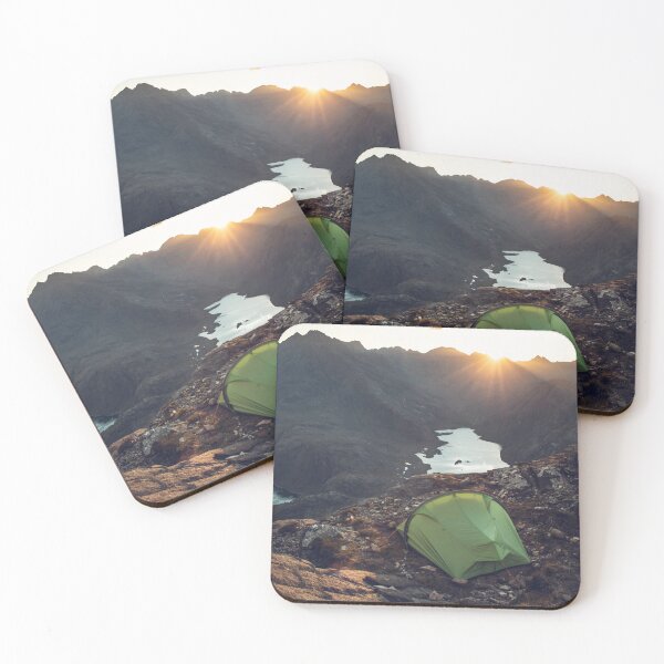 Item preview, Wild Camping Spot on Sgur Na Stri, with a view of the Cuillin Mountains and Loch Coruisk on the Isle of Skye, Scottish Highlands designed and sold by BackpackTravel.