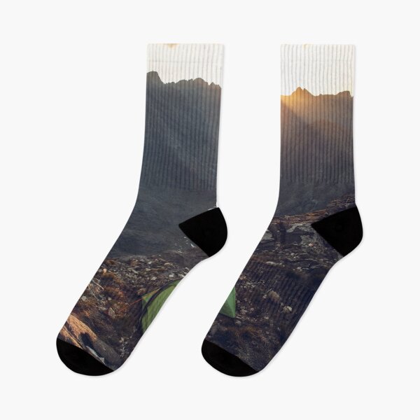 Item preview, Wild Camping Spot on Sgur Na Stri, with a view of the Cuillin Mountains and Loch Coruisk on the Isle of Skye, Scottish Highlands designed and sold by BackpackTravel.