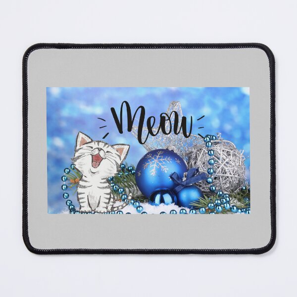 Item preview, "Meow" kitten with Christmas decoration designed and sold by SMILE88.