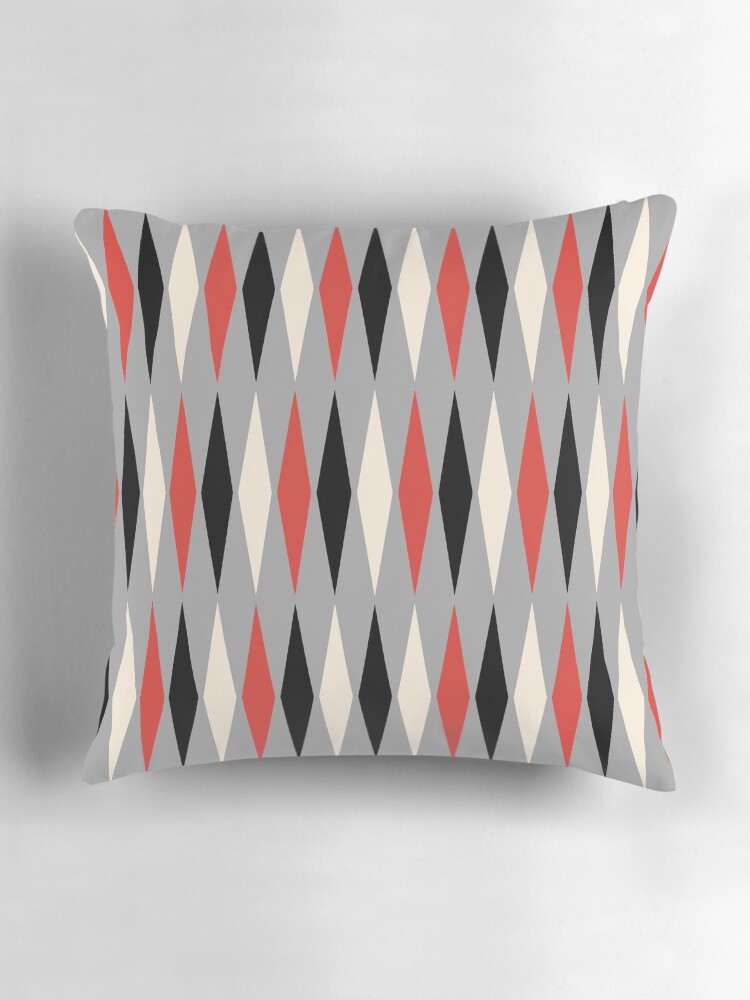 Thumbnail 3 of 4, Pillow, Geometric Diamond Pattern 245 designed and sold by tonymagnerart.