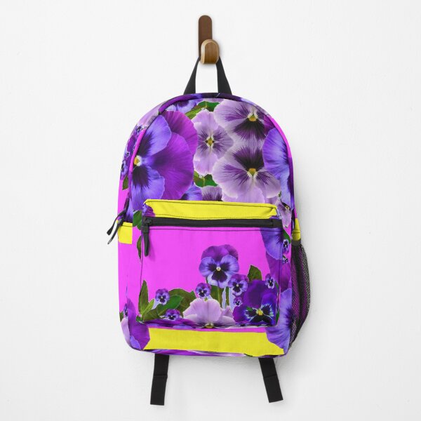 Item preview, ABSTRACT PURPLE PANSY FLORAL PATTERNS YELLOW ART designed and sold by sharlesart.