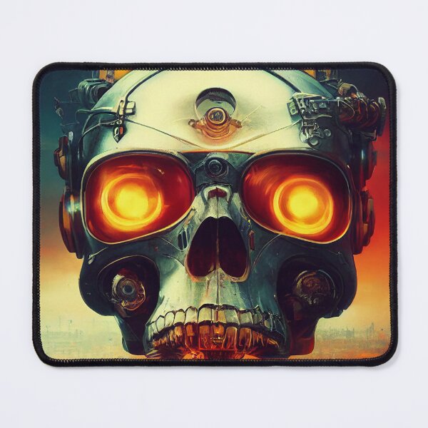 Item preview, Robo Skull, steampunk future art  designed and sold by sosdesignn.