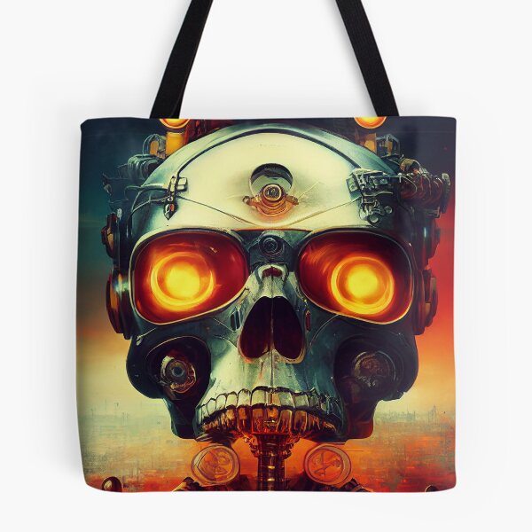 Item preview, Robo Skull, steampunk future art  designed and sold by sosdesignn.