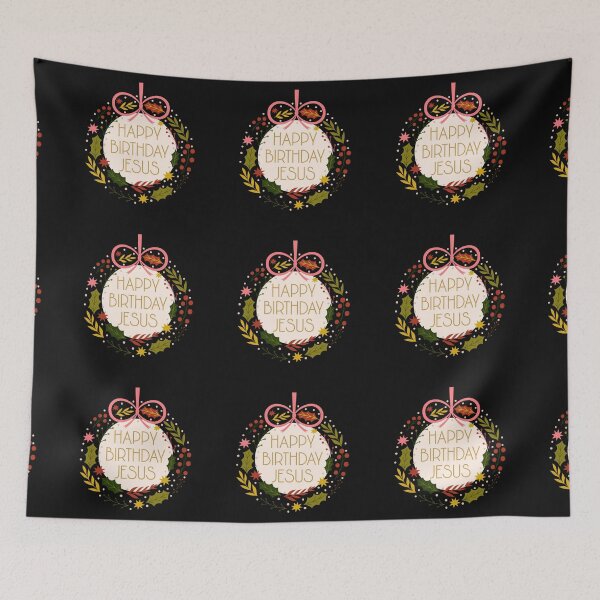 Item preview, Christmas Ornament Happy Birthday Jesus Merry Christmas Happy Holidays Jesus designed and sold by Siela.