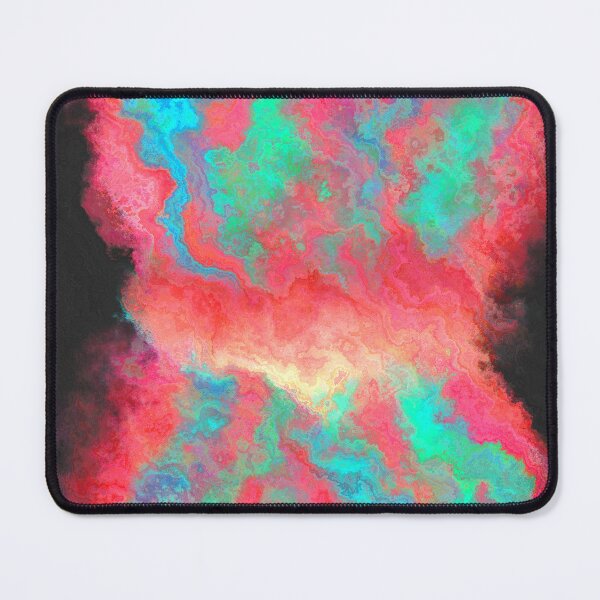 Item preview, Scarlet with turquoise ebru stripes designed and sold by Kolinnaprint.