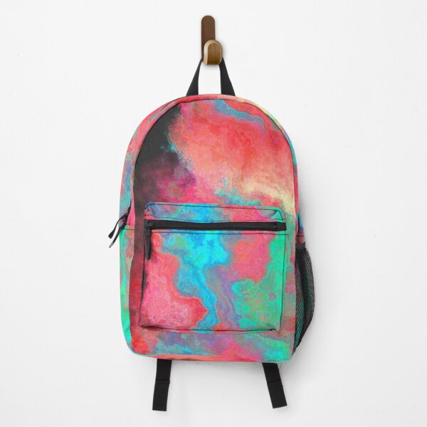 Item preview, Scarlet with turquoise ebru stripes designed and sold by Kolinnaprint.