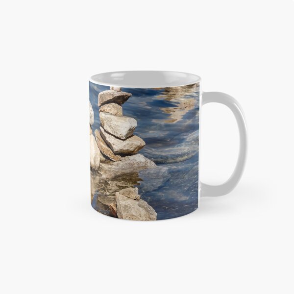 Item preview, Norway trolls reflected in water - pyramids, laid out of stones designed and sold by EG Creativity Art.