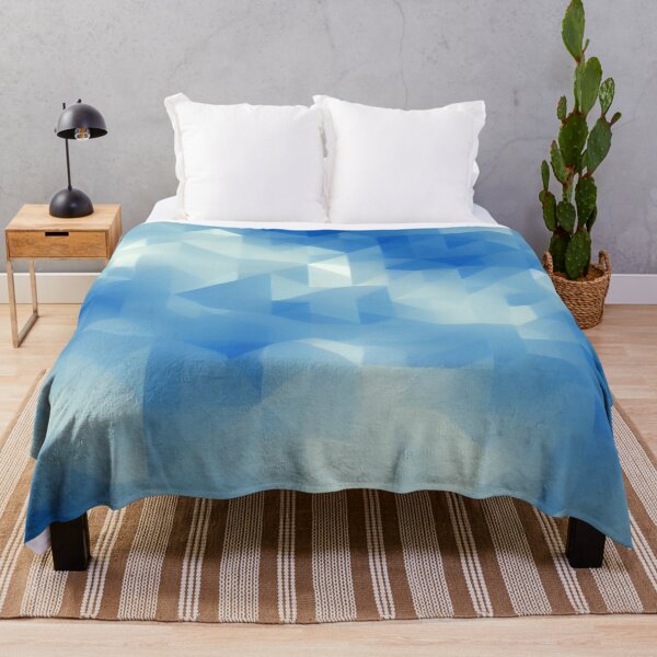 Item preview, Wonderful Shades of Sky Blue Color in Polygonal Art  designed and sold by Evolvity.