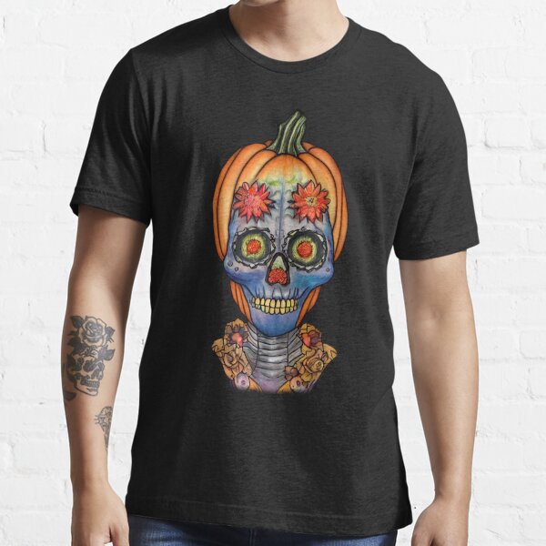 Day Of The Dead Pumpkin Dia De Los Muertos Skull Gift T-shirt