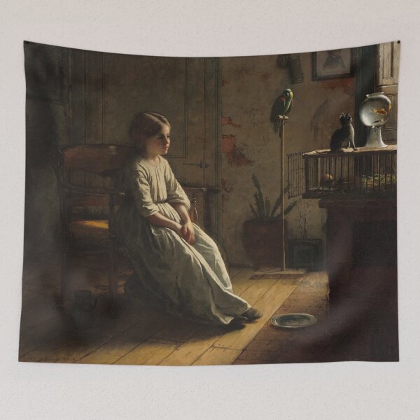 Item preview, The Pets | Eastman Johnson | 1856 American Art designed and sold by CJET.