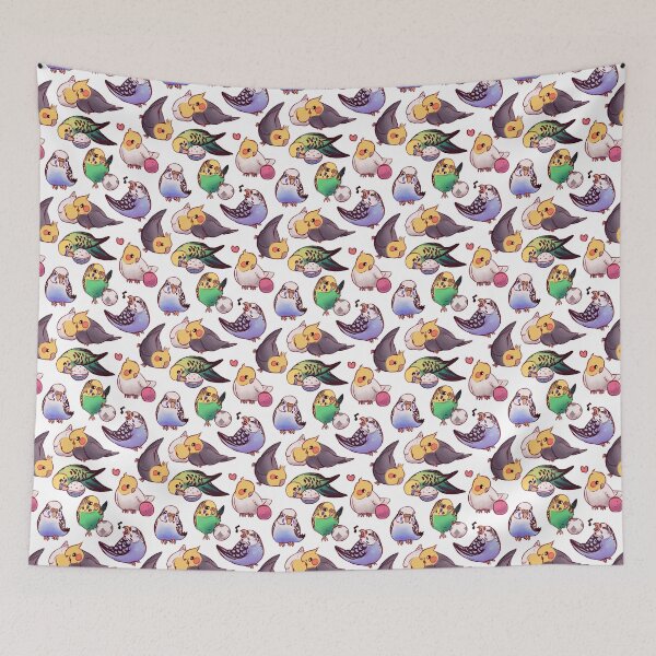 Item preview, Budgies & Cockatiels designed and sold by EllenorMererid.