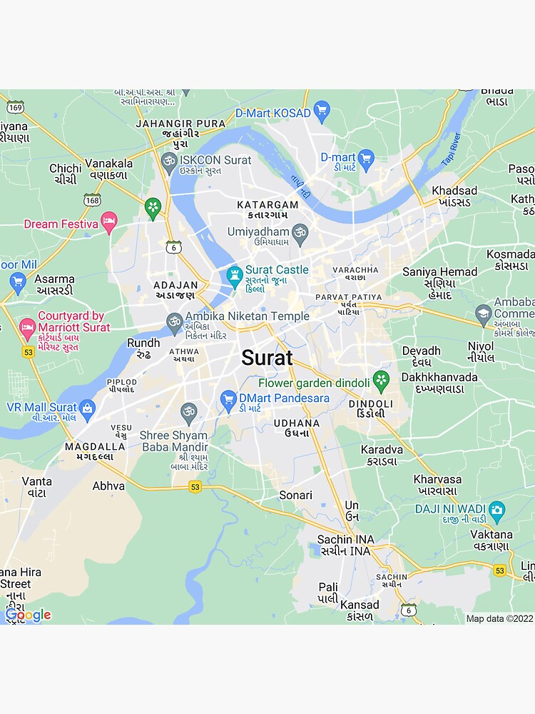 "Surat, India, Map Carthography" Poster for Sale by mapsofthisworld