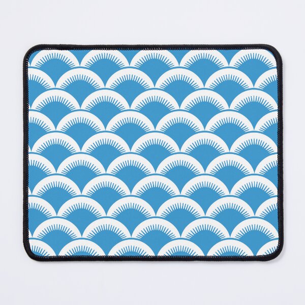 Item preview, Fan Pattern 137 Cyan Blue designed and sold by tonymagnerart.