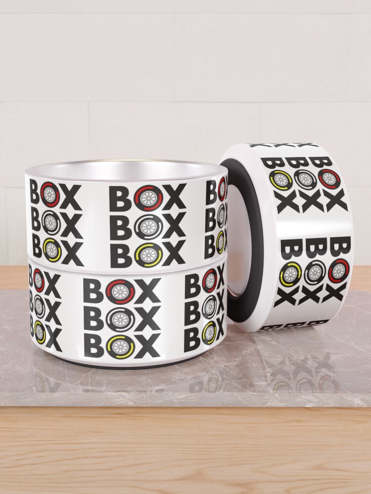 Alternate view of "Box Box Box" F1 Tyre Compound Design Pet Bowl