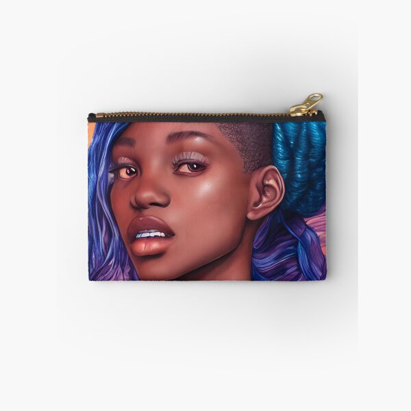 Item preview, Laschell - Watercolor and ink - African American teen with blue hair designed and sold by fruitfulskye.