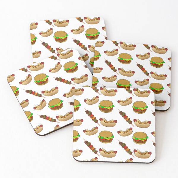 Item preview, BBQ Pattern - Burger, HotDog and Shish Kebab designed and sold by VitoTDesign.