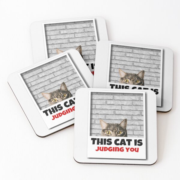 Item preview, This cat is judging you  designed and sold by CatwithSpecs.