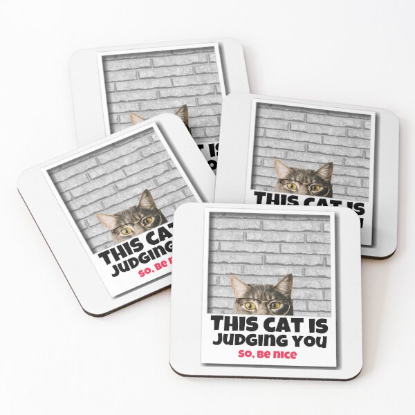Item preview, This cat is judging you so be nice  designed and sold by CatwithSpecs.