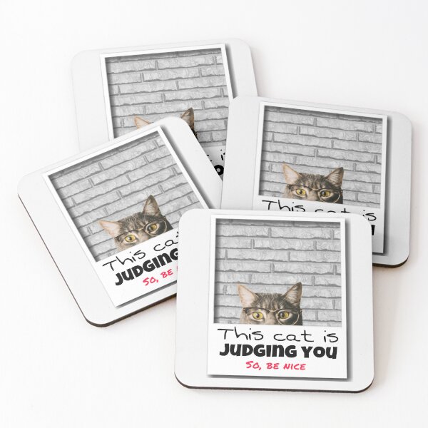 Item preview, This cat is judging you so be nice  designed and sold by CatwithSpecs.