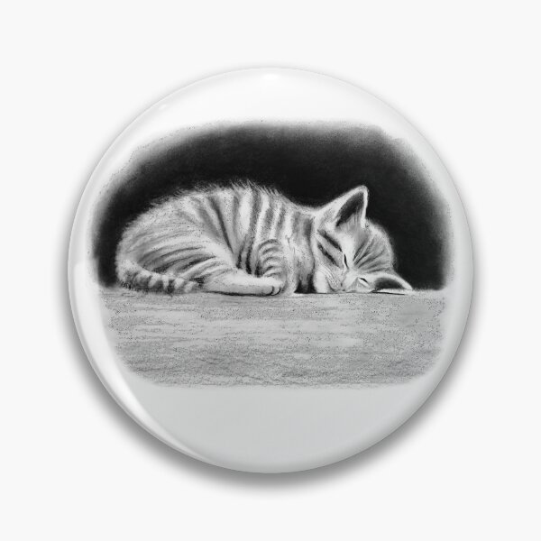 Item preview, Sleepy Kitten Drawing designed and sold by julyperson.
