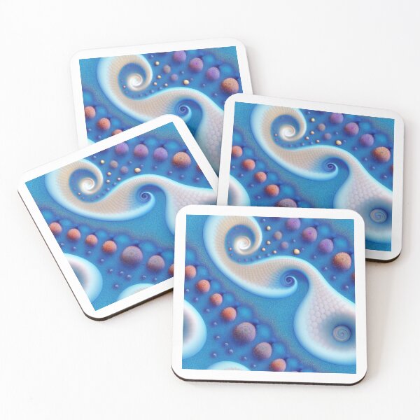 Item preview, blue organic pattern designed and sold by Mike Kiev art.