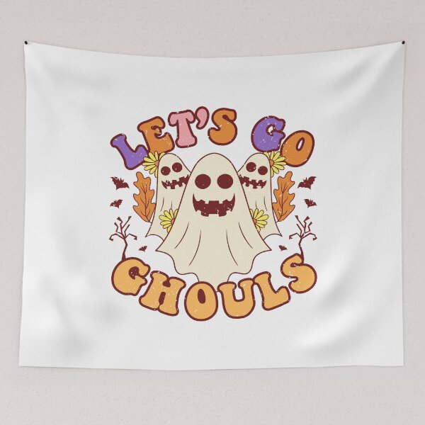 Item preview, Let's Go Ghouls Halloween Funny Retro Vintage Groovy Ghost designed and sold by BELASKRI STORE.