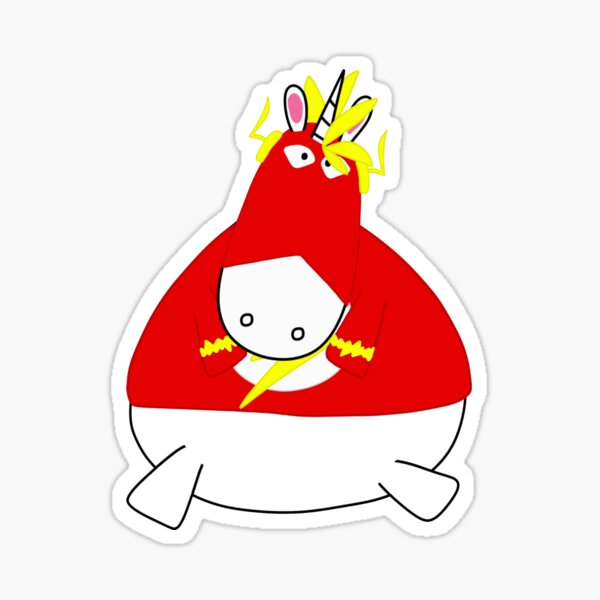 Ted The Unicorn As The Flash Sticker