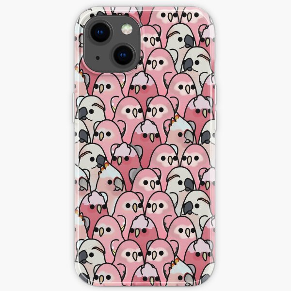 Too Many Birds! - Pink Parrot Posse! iPhone Soft Case