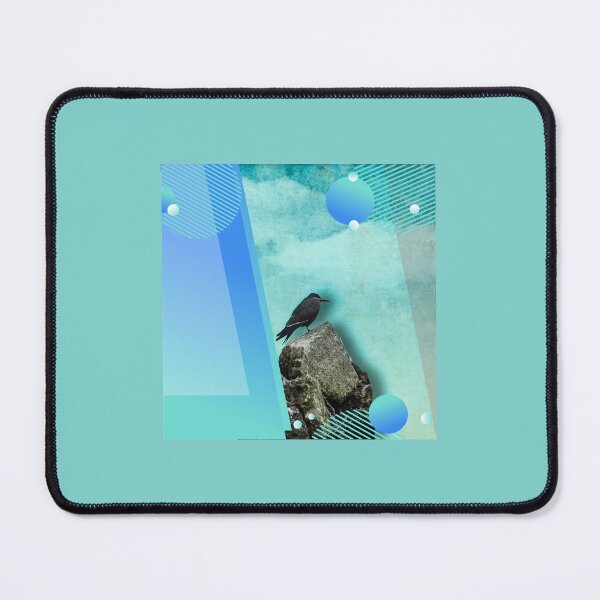 Item preview, Solo Blue Bird on the rocks No 2 designed and sold by CrystalsArtPaws.