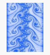 Generated blue swirls resembling clouds Photographic Print