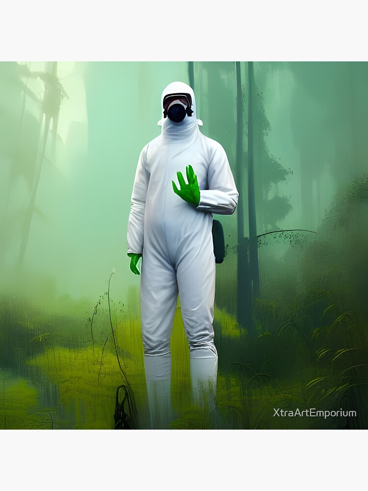 Thumbnail 3 von 3, Sticker, Hazmat Weiß designt und verkauft von XtraArtEmporium.