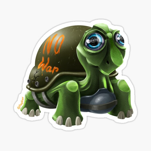 Artikel-Vorschau von Schildkröte kein Krieg, designt und verkauft von Flagdraw.
