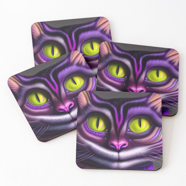 Item preview, An extremely psychedelic portrait of Cheshire Cat, surreal, LSD, face, detailed, intricate, elegant, lithe designed and sold by bestoftrendy.