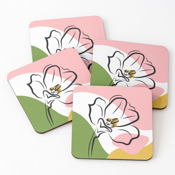 Item preview, alstromeria inspired minimalist flower design designed and sold by yessebel.