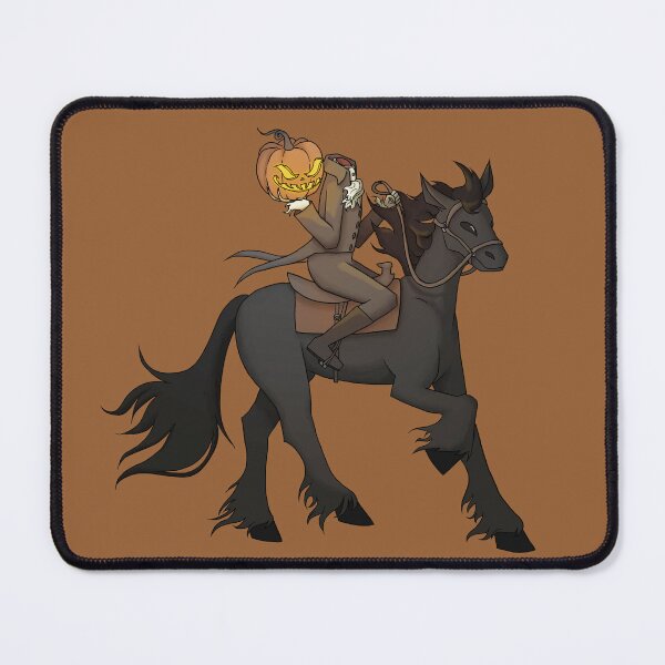 Aperçu de l'œuvre Cavalier sans tête Sleepy Hollow Cartoon avec Jack-o-Lantern créée et vendue par EllieBeHe.