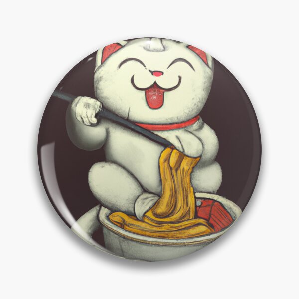 Item preview, Cat Eating Ramen designed and sold by Timegraf.
