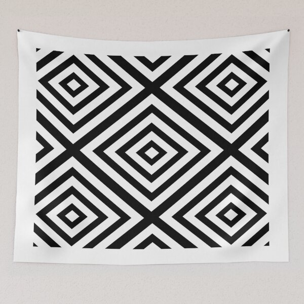 Item preview, Abstract geometric pattern - black and white. designed and sold by K.S ART.