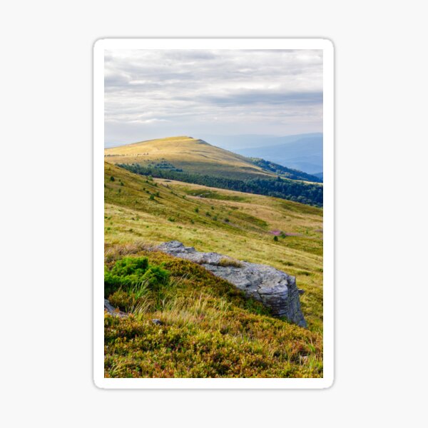 mountain landscape with stone and peak Sticker