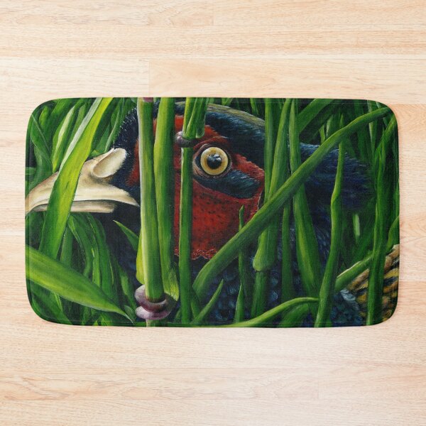Item preview, Courting In The Barley. Pheasant in a barley field. Original Acrylic painting. designed and sold by janesg.