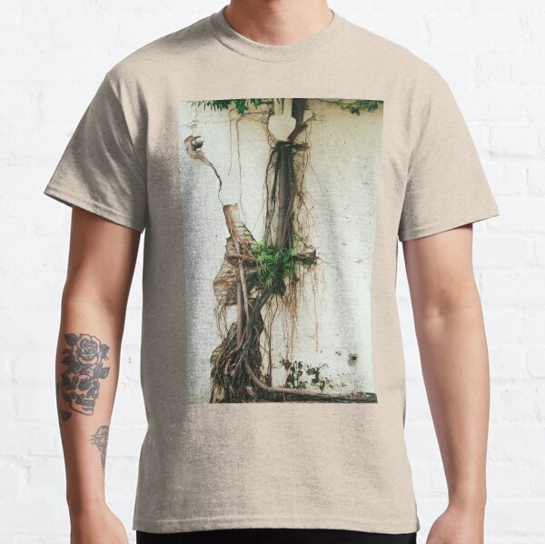 Climbing tree on a whitewashed wall Classic T-Shirt