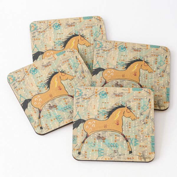 Item preview, The Bear Hunter, tribal horse art designed and sold by ridgway.