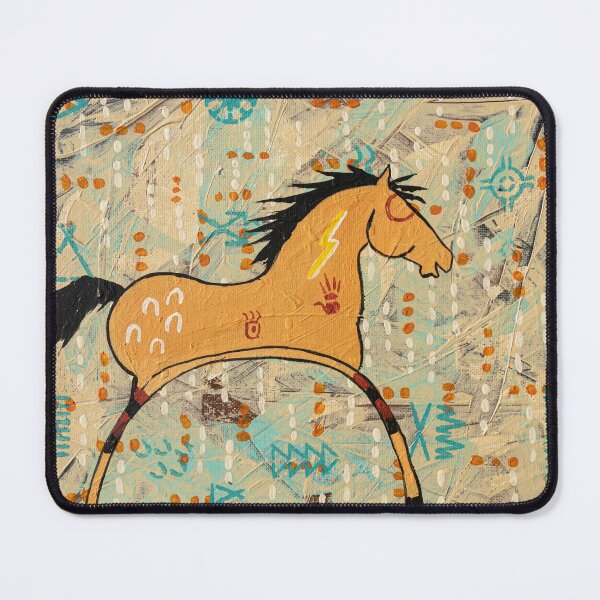 Item preview, The Bear Hunter, tribal horse art designed and sold by ridgway.