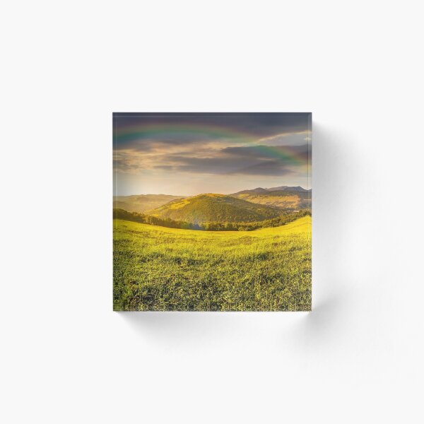hillside meadow in high mountains Acrylic Block