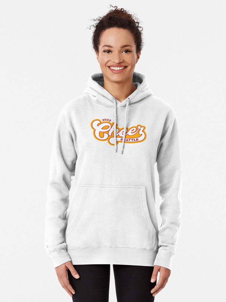 Pullover Hoodie, Cheer Seattle - 70s Styling designed and sold by CheerSeattle