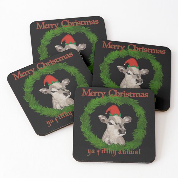Item preview, Merry Christmas Ya Filthy Animal Ft Judgey Cow designed and sold by Miriam T.