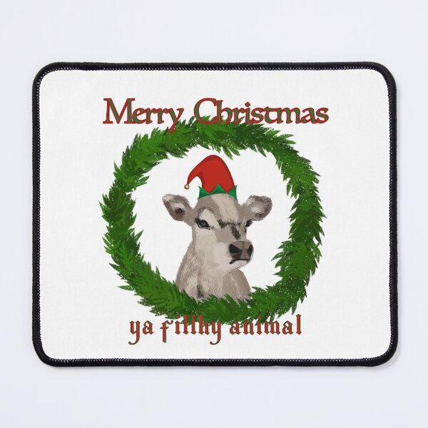 Item preview, Merry Christmas Ya Filthy Animal Ft Judgey Cow designed and sold by Miriam T.