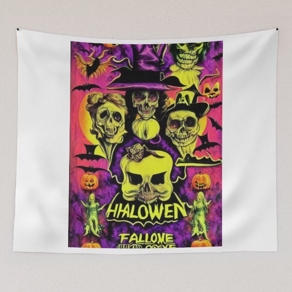 Item preview, Halloween (1978), Psychedelic velvet black light poster, Wes Wilson, Bonnie Maclean, Greg Irons, highly detailed designed and sold by bestoftrendy.