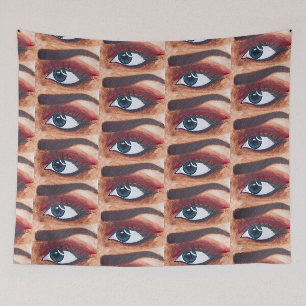 Item preview, Stunning rose eye makeup look painted in watercolour designed and sold by Chantellearts.