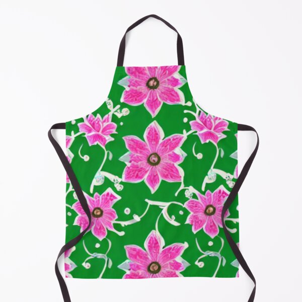 Item preview, Flower patterns and green background designed and sold by ArteEterno.
